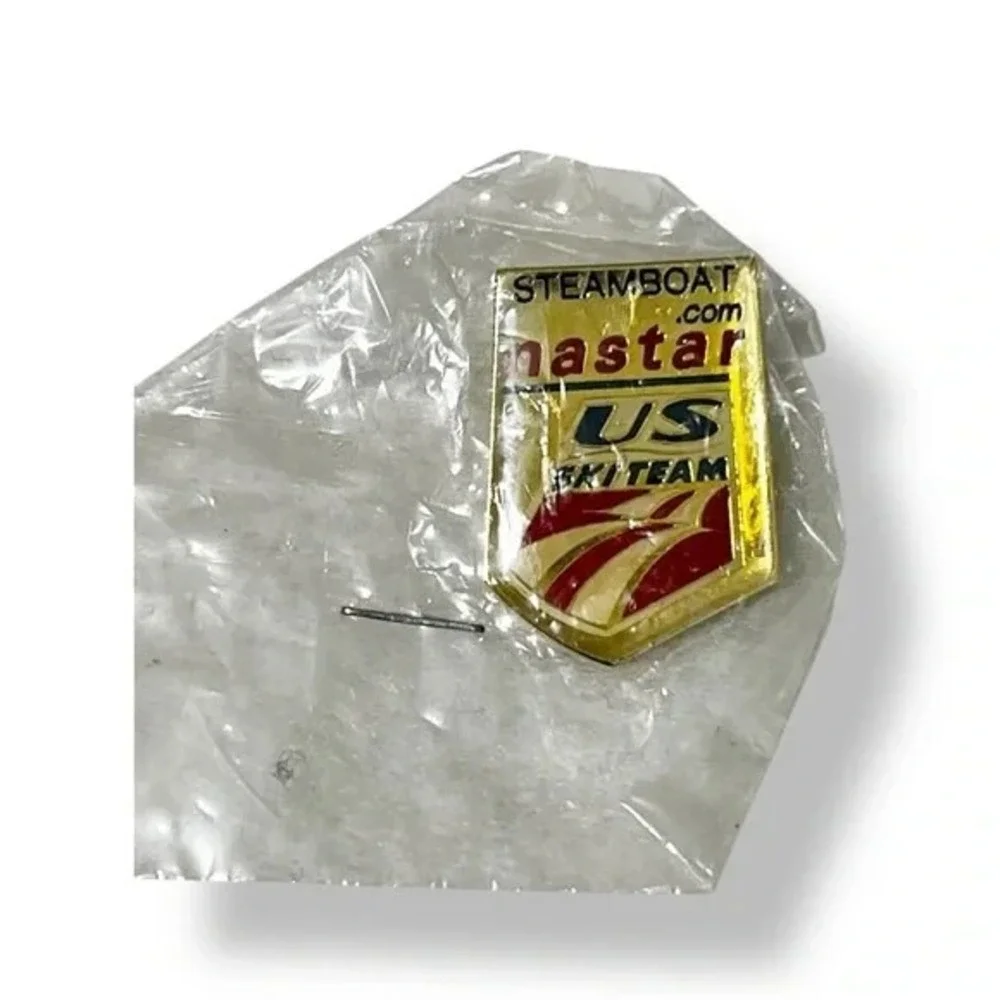 Steamboat Nastar US Ski Team Vintage Lapel Vest Hat Pin New A35